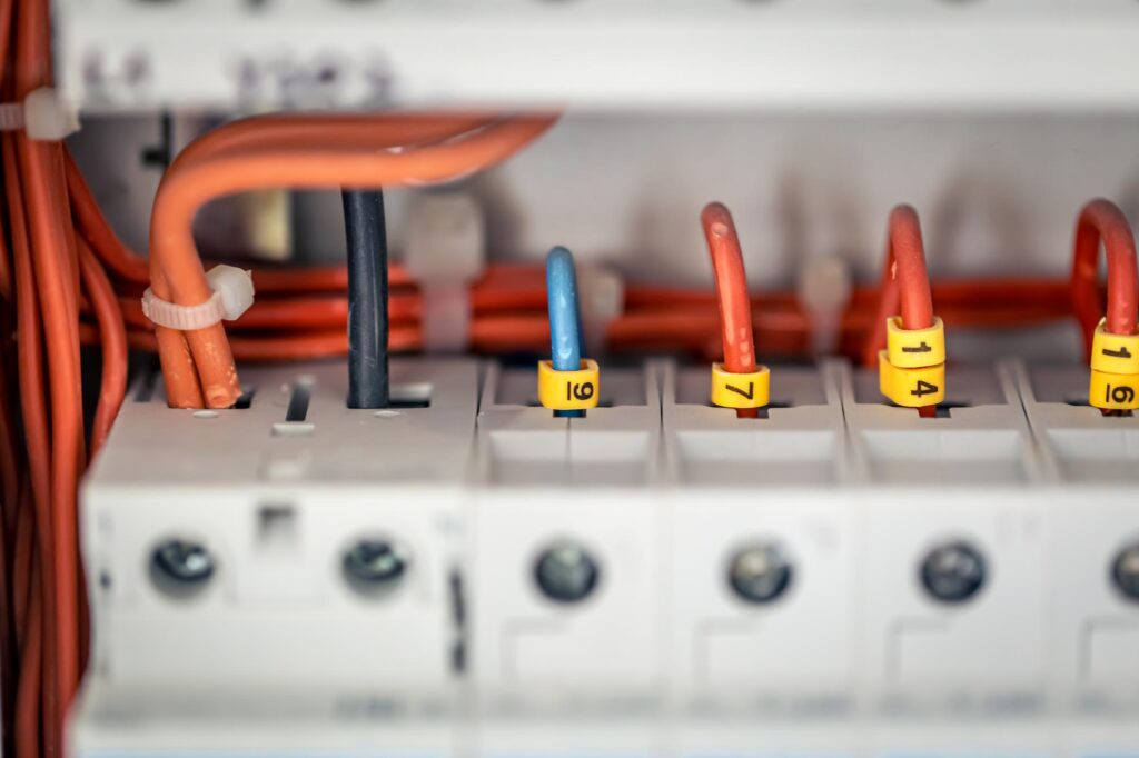 electrical-panel-with-fuses-contactors-closeup